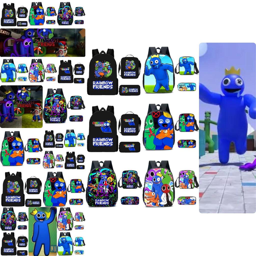 Rainbow Friends Cartoon Backpack For Kids 20l Capacity Oxford Fabric Breathable And Waterproof