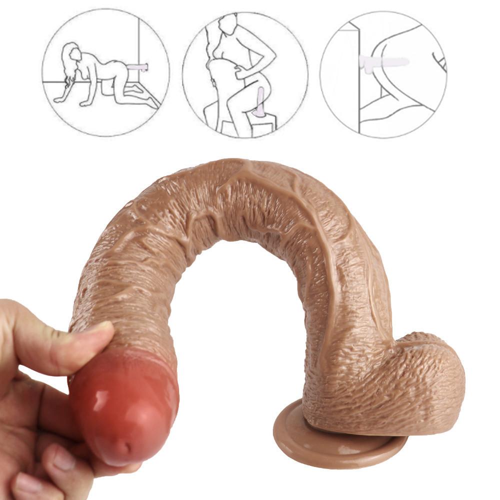 43cm Realistic Huge Dildo No Vibrator for Woman Penis with Suction Cup Skin Feeling Vagina Sex Toys for Adults Shop  18+