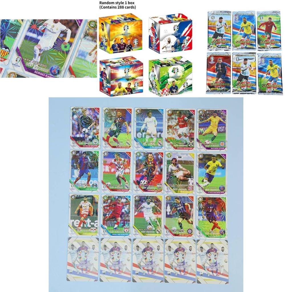 Elite Football Star Cards European Cup Messi Ronaldo Neymar Collectible Card Collection