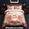 Set Biancheria da Letto a Tema Orsacchiotto con Testo o Nome Personalizzato, 3 Pezzi, 1 Lenzuolo Sotto con Angoli & 2 Federe, Biancheria da Letto Personalizzata per la Casa