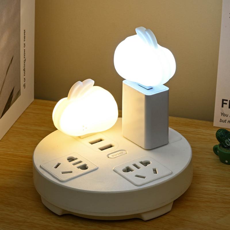 1 Stück Mini Tragbares USB Nachtlicht Studentenwohnheim Nachttisch Atmosphärenlicht Powerbank Zuhause Kundenspezifisches LOGO Geschenklicht