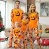 Matching Parent-Child Halloween Print Loungewear Set for Family Home Clothing