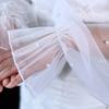 Lightweight Mesh Bride Arm Sleeves Elasticated Lace Trimmed Wedding Gloves Formal Occasion Dress Accessories