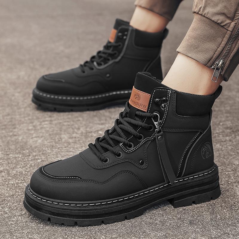 New Martin boots outdoor high-top retro handsome and comfortable boots can be 39 чёрный 4490₽