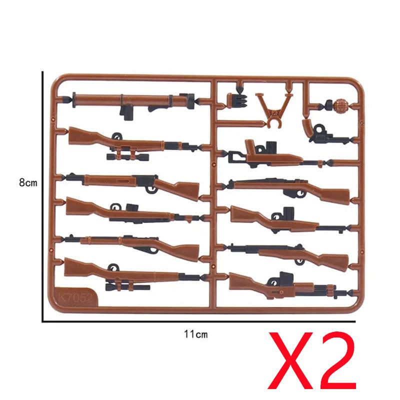 Military Building Blocks Accessories Soldier Figures Weapons Guns Mini Bricks USA Soviet Pistols Kids Toy Gifts Set R050