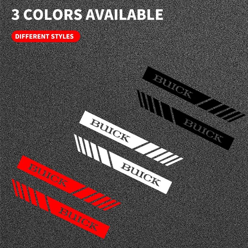 QPM1 2pcs Car Rearview Mirror Stickers Side Stripe DIY Decal For Buick Century Excelle XT Envision Excelle GT Verano LaCrosse Encore