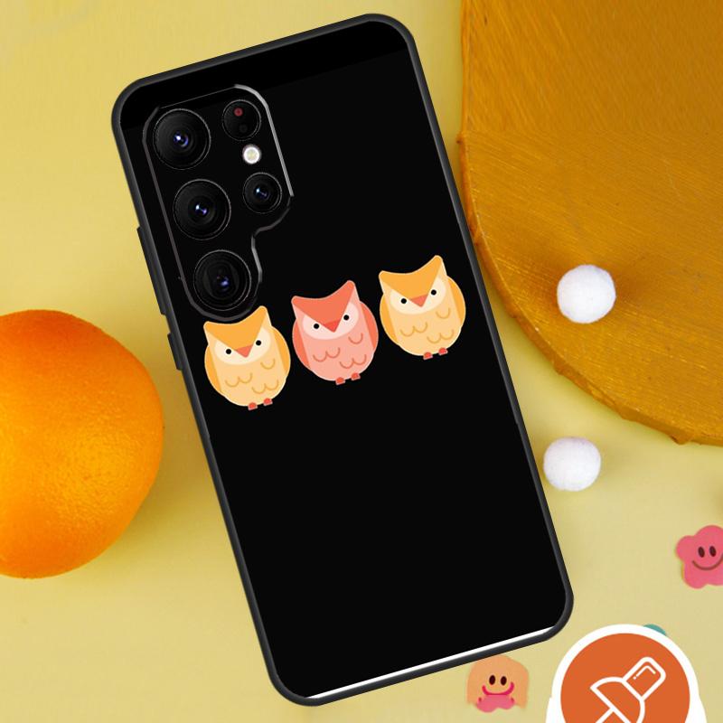 

Cute Owls Phone Case For Samsung Galaxy S25 Ultra S23 S22 S21 Ultra S9 S10 S20 Plus S24 FE Funda Cover Galaxy S21