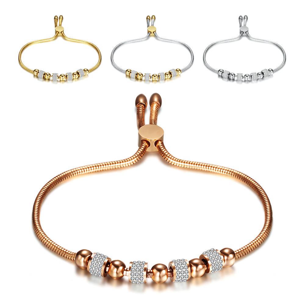 6MM Full Diamond Adjustable Titanium Steel Bracelet - Trendy and Versatile Unisex Fashion