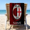 1pc Football26 Beach Towel with Custom Name, Beach/Swimming/Bath/Picnic/Camping Towel, Suitable for Seaside Beaches