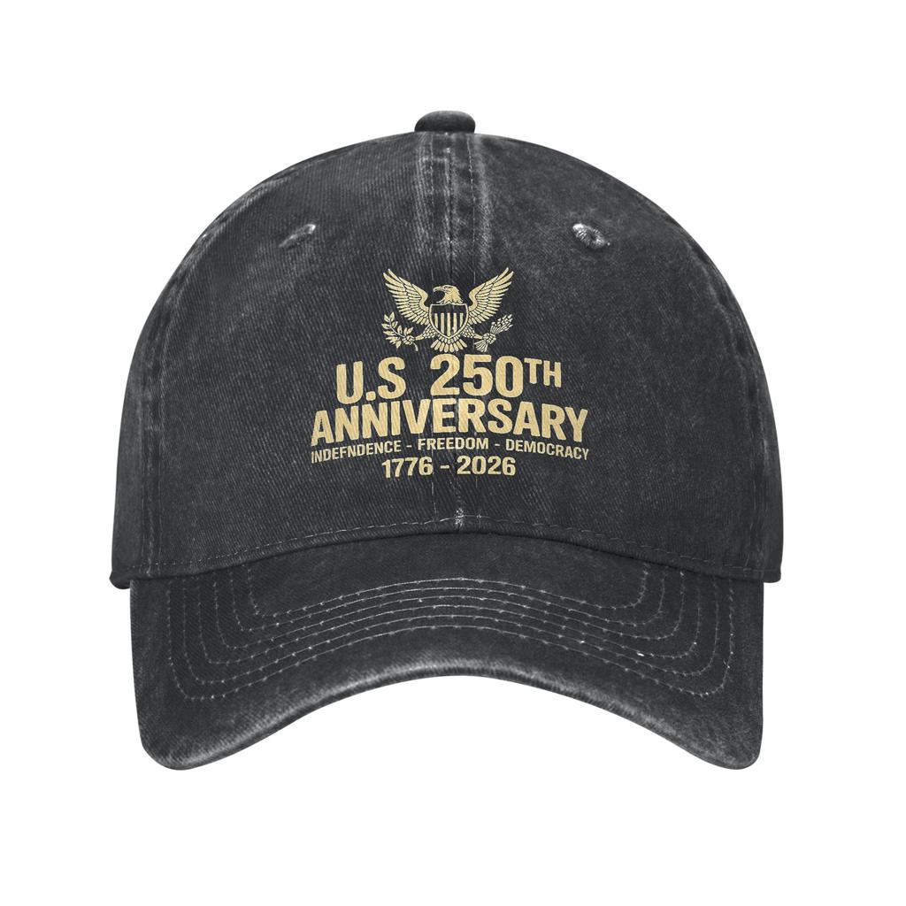 250 Years American Anniversary Print Cap Men Women Cotton  Trucker Hat Lerisure Wear Baseball Cap Adjustable