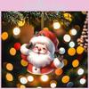 Car Cartoon Acrylic Ornament With Santa Claus Design For Decoration Vehicle