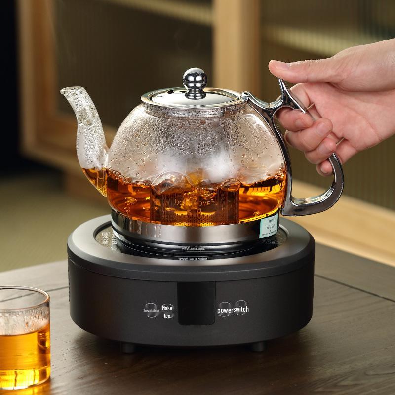 Heat-Resistant Glass Teapot: Induction Cooktop-Ready Kettle for Boiling Water and Brewing Tea
