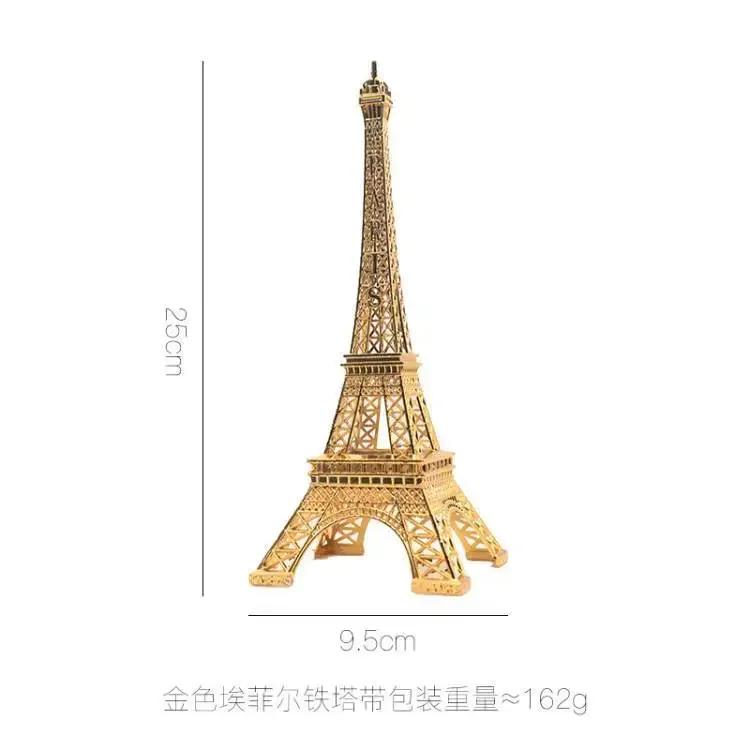 Paris Eiffel Tower Metal Crafts Home Decoration Accessories Figurine Statue Model Souvenir Home Interior Design Ornaments