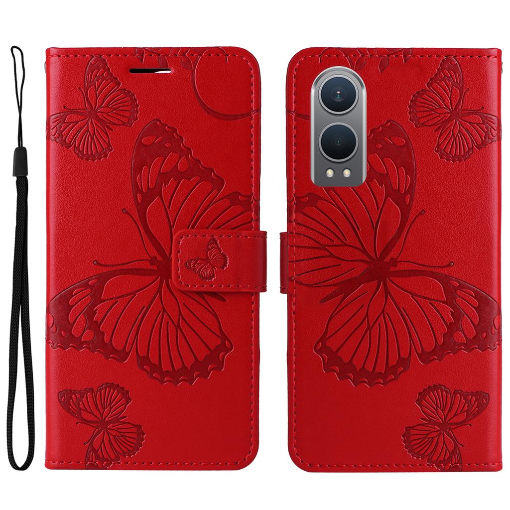 For OnePlus Nord CE4 Lite 5G/Oppo K12x 5G (China) Wallet Case Floral Butterfly Imprinted Leather Phone Cover Stand