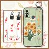 Lanyard Wristband Phone Case For Tecno Spark 7/Spark7T Anti-dust Wrist Strap Protective Ring Silicone Fashion Design