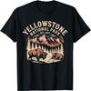 Yellowstone US National Park Bison Bear Vintage T-Shirt