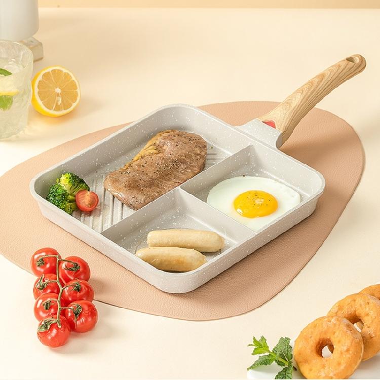 Multi-Functional Non-Stick-Skillet 3 Section-Grill Pan Breakfast Pan-Griddle