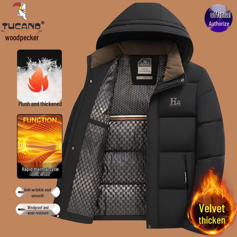 Woodpecker Herren-Weste mit Fleece-Futter und Stehkragen - Herbst/Winter 2025, Unifarben, für mittleres und älteres Alter.