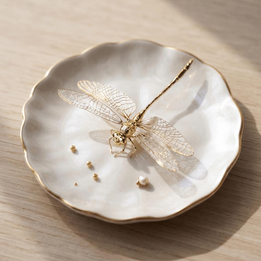 Simulation Insect Dragonfly Ornament Handmade Dragonfly Tea Pet Dragonfly Figure Toys Study Decor