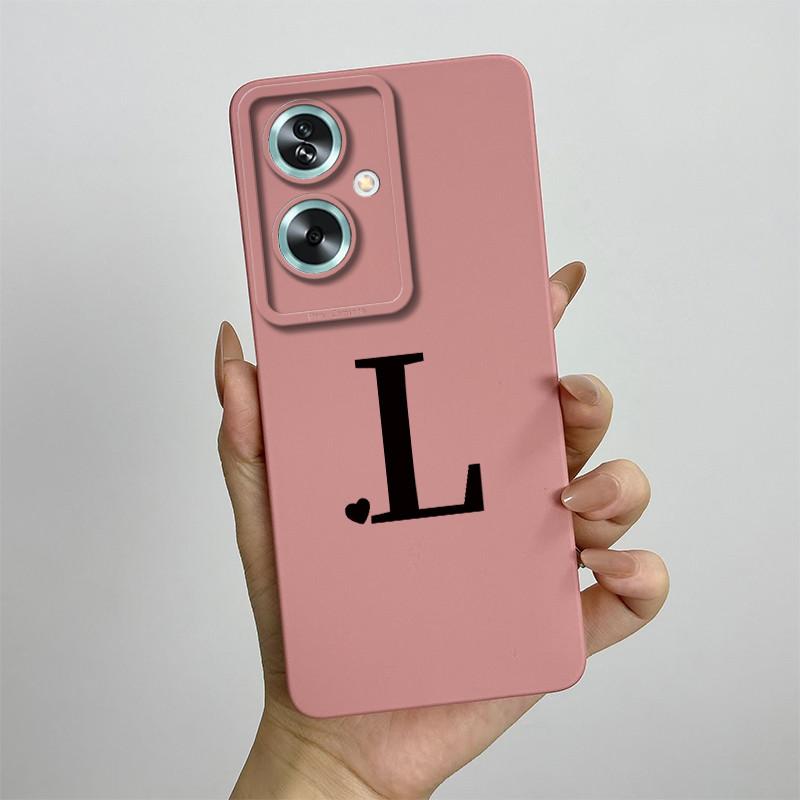 For Oppo A79 Case OPPO A79 5G Phone Case Oppo A79 Cover OPPO CPH2553 Cute Initial Letters Square Silicone Shockproof Back Cover