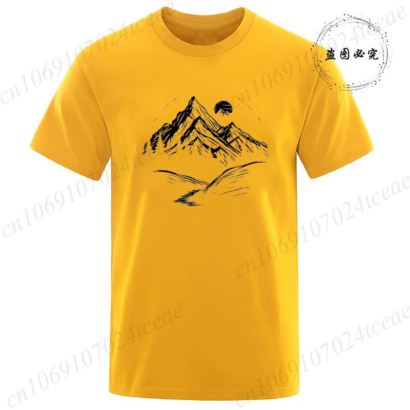 Tshirts Short Sleeve Camping Graphic Top Shirts Harajuku Street Women Men Adventure Tshirt Mountain Print Nature Tee Clothes