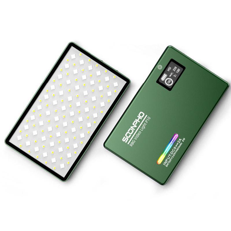 SOONPHO P10 8W Mini RGB LED Video Kancelářské světlo 4000mAh Zoom Osvětlení Fotografické osvětlení Jasné Vlog Fill Light