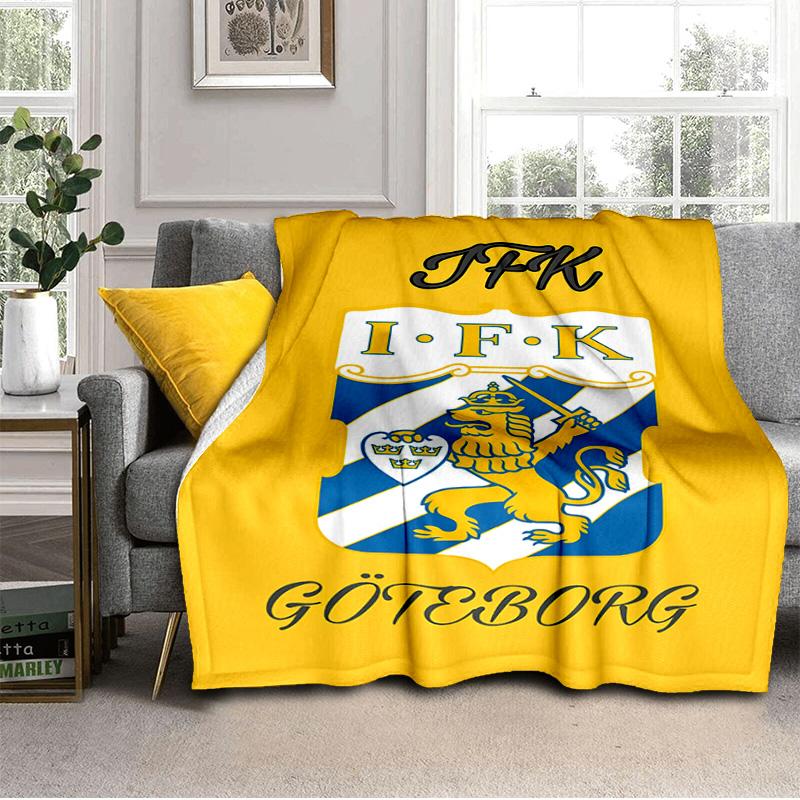 Coperta con Emblema Cresta del Leone IFK Adatta per Divani, Letti, Uffici e Campeggio - Regalo Perfetto per Halloween Natale