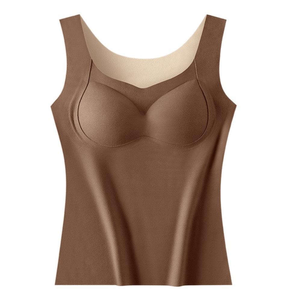 Antistatic Thermal Underwear Slim Fit Bottoming Shirt Women Seamless Thermal Vest Autumn Winter