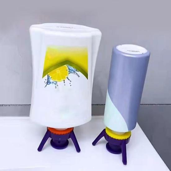 3 ks Stojan s 3 nohami na obrácenou láhev, dávkovač na šampon, pleťové mléko, kuchyňské koření, rychlý kuchyňský dávkovač tekutin