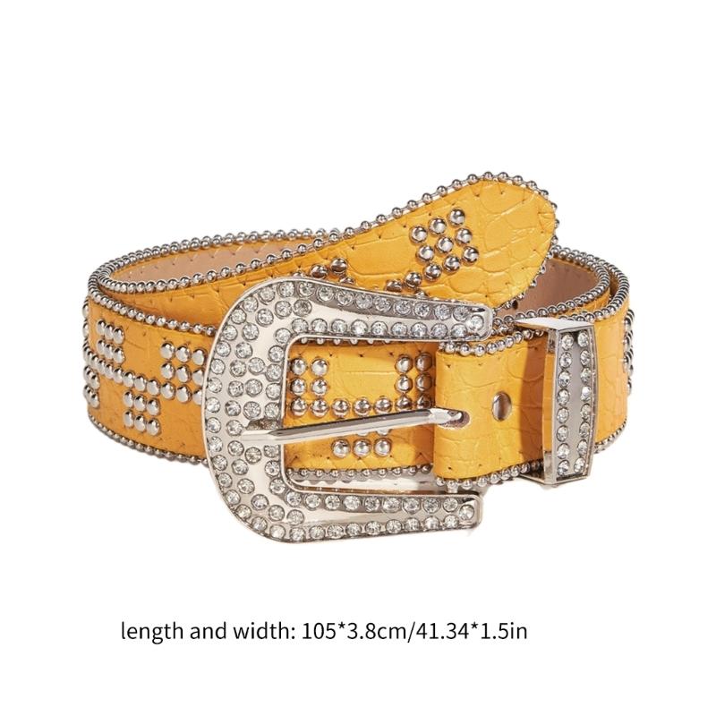 Subculture Belt  Rivet Studded Belt for Jeans Shorts Belt Women Waist Decors Pants Waist Belt Girl Waist Ornaments