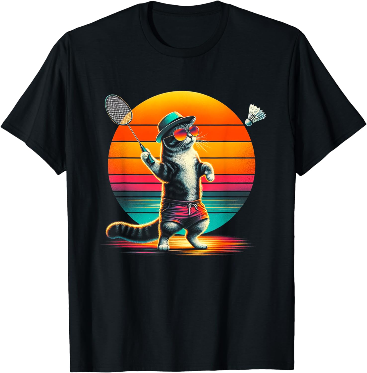 

Cat Shuttlecock Badminton T-Shirt Funny Cut Kawaii T-shirt Streetwear Graphic T Shirts Men Clothing Tops Ropa Hombre 4XL