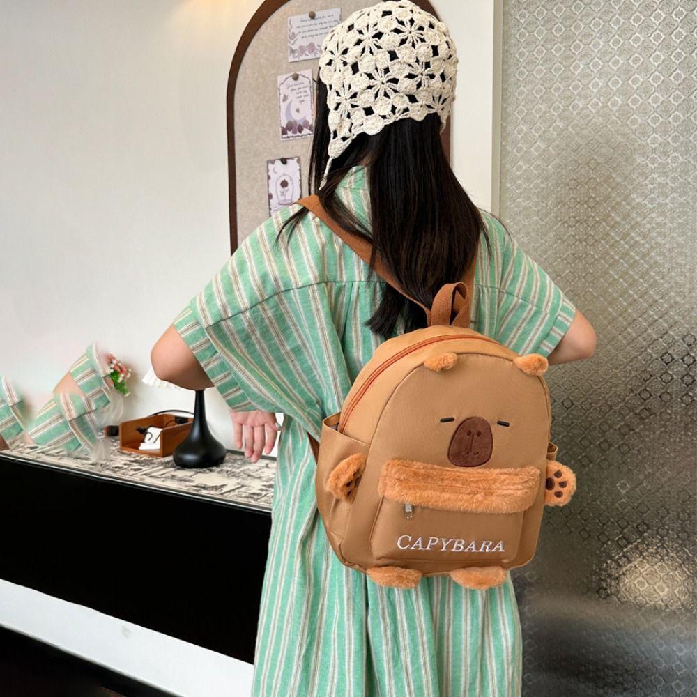 

Большой вместительный рюкзак Capybara из нейлона, сумка на плечо в корейском стиле, симпатичная студенческая сумка для девочек