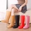 Rain shoes women's fashion adult tall rain boots Internet celebrities foreign style long tube shoes non-slip anti-rubber shoes kitchen boots