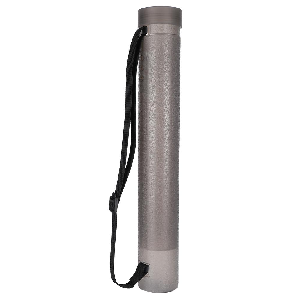 Tub de pictură din plastic circular pentru depozitarea desenului, telescopic, textură mată, consumabile de artă, gri închis