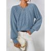 Women S Crew Neck Pullover Knit Sweater Solid Color Casual Long Sleeve