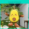 Cute Avocado Plush Doll Keychain Soft Toy With Silver And Gold Chains Ideal For Gifts