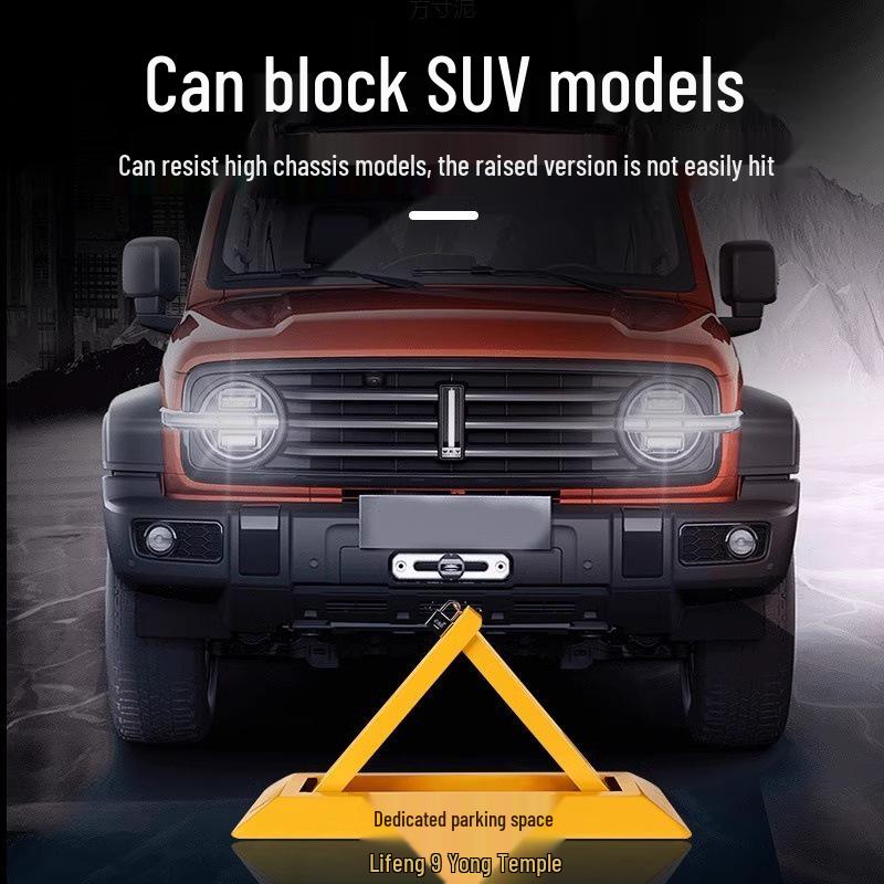 Heavy-Duty Triangle Parking Space Lock - Anti-Collision, Pressure-Resistant Floor Post for Garage