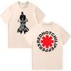 Red Hot Chili Peppers Band Cotton Retro T-shirts Men's Summer Casual Breathable Clothing Unisex Short Sleeve Comfort T Shirt Y2K