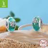 Green Turtle Turtle Glazed Bead S925 Silver Wind Personalized Diy Bracelet Beaded Accessories