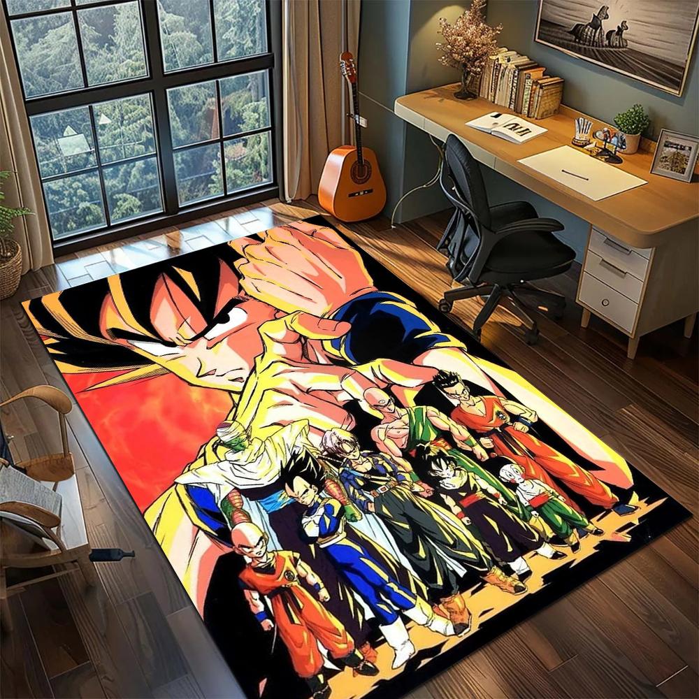 Dragon Ball Printed Floor Mat Rug Carpet Non Slip Washable Large Area Rug for Gamer Room Bedroom Home Decoration -xia17