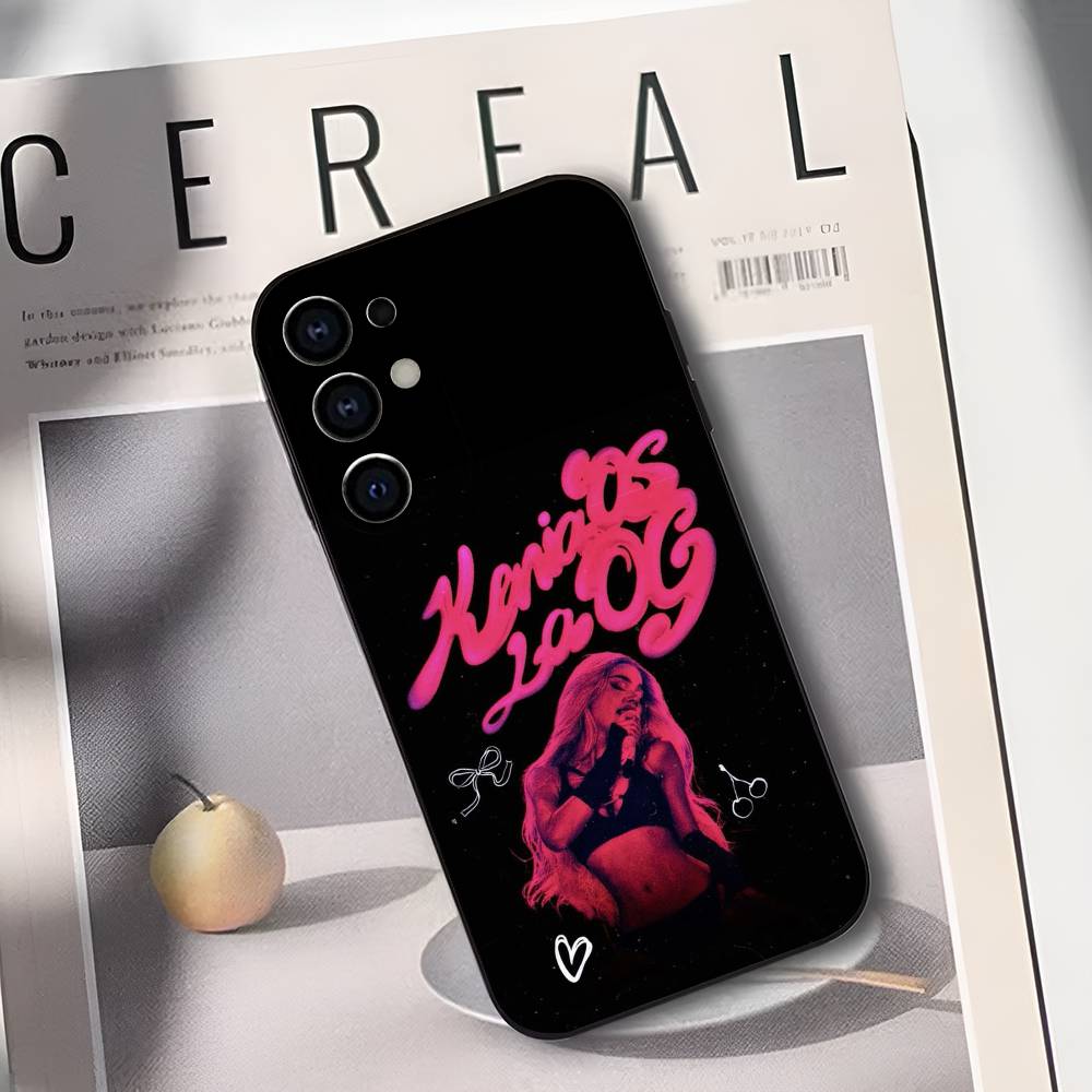 Singer K-Kenia OS Phone Case For Samsung S25,S24,S21,S22,S23,S30,Ultra,S20,Plus,Soft Silicone Black Cover