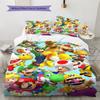 3PCS Super Mario Bedding Set Durable Fade Resistant Duvet Cover & Pillowcases Cartoon Game Kids Bedroom Decor