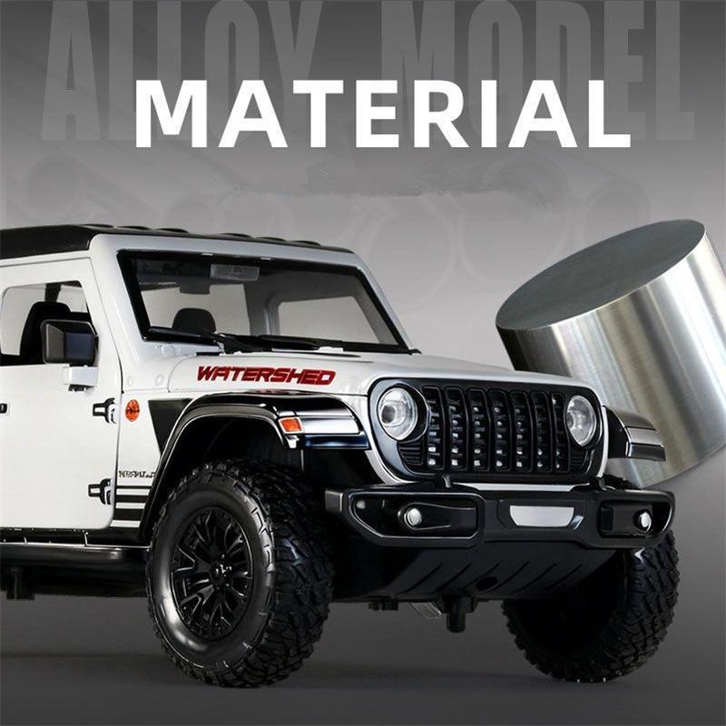 1:24 Jeeps Wrangler Rubicon SUV Alloy Car Model Diecasts Metal Off-road Vehicles Car Model Simulation Sound Light Kids Toys Gift