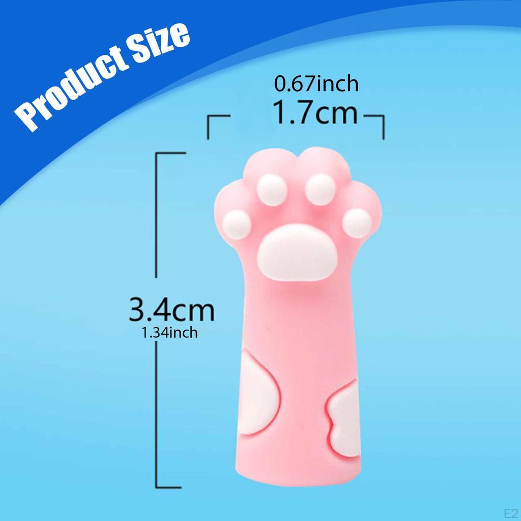 10 Pieces Knitting Pin Stoppers Cat Paw Silicone Accessories Tip Protectors Needle