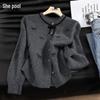 Women's Little Horse Embroidered Knit Cardigan
