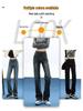 High-Waisted Slim Straight-Leg Jeans for Women, 2026 Spring/Autumn Trend, Floor-Length Cigarette Pants for Tall Figures.