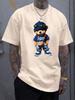 Luxury Little Bear Print Print Tshirt Summer Casual O-Neck Short Sleeve Clothes Harajuku Unisex Cotton Tee Streetwear Tops