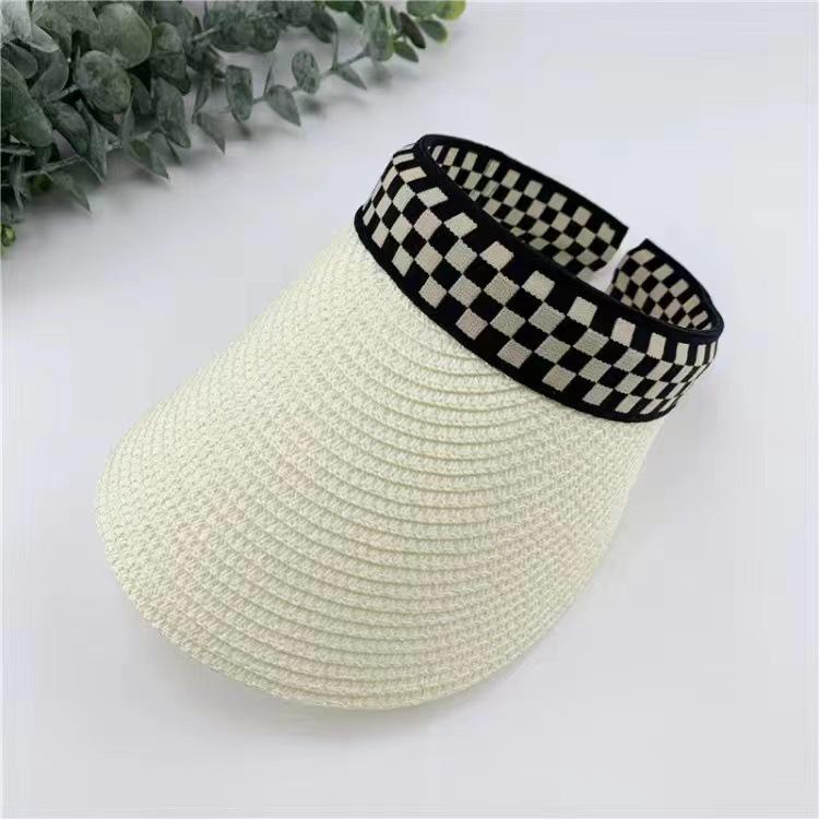Women's Summer Straw Sun Hat - Duckbill Cap for Travel and Beach