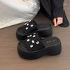 [Youshilai] Rhinestone slippers 2025 summer new temperament elegant and versatile small slippers