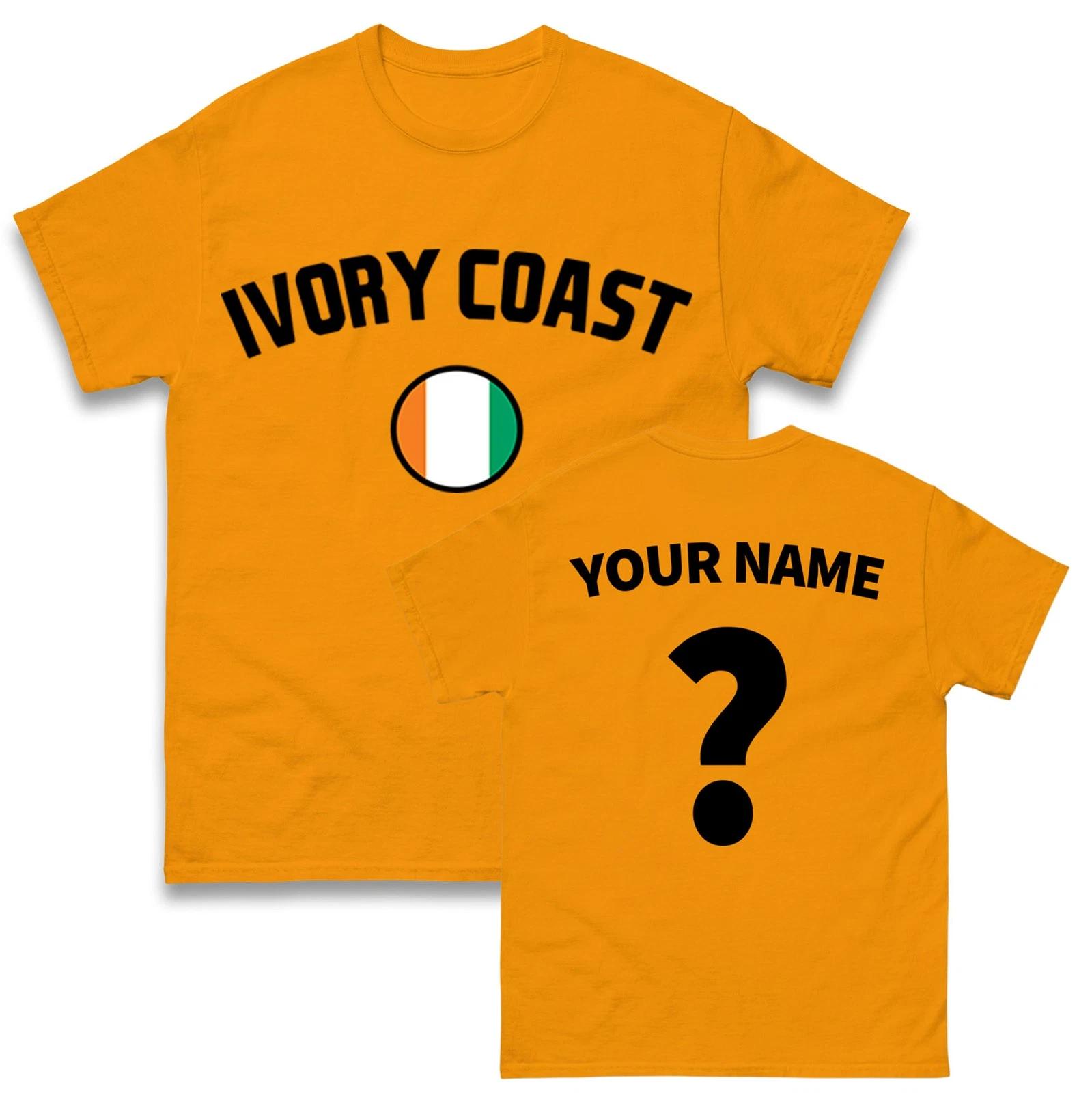 Personalised Ivory Coast football T-Shirt, Custom Name and Number Football Top S